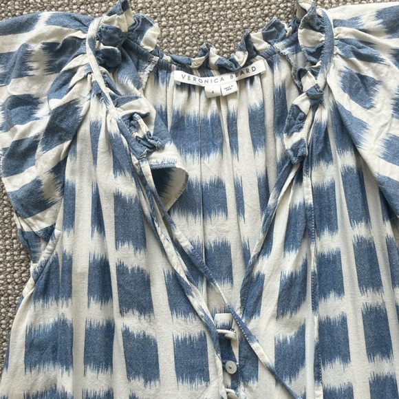 Blue and White Patterned Dress - Picture 2 of 5